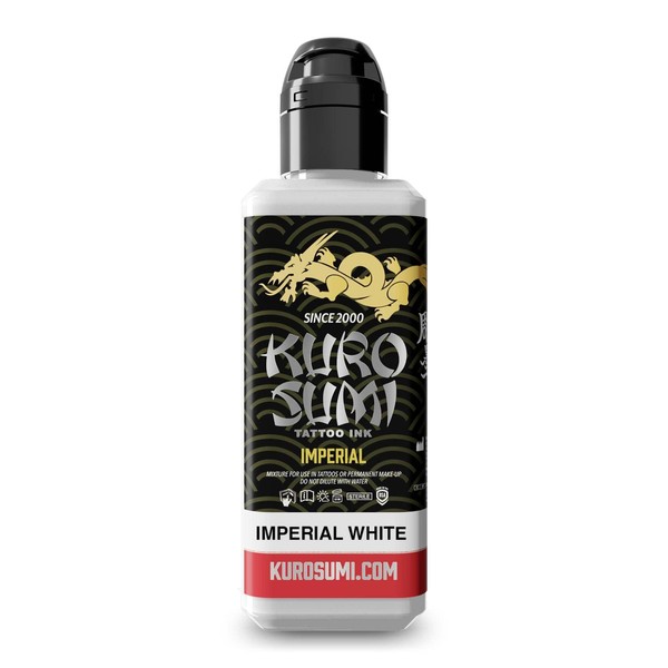 Kuro Sumi Imperial Tattoo Paint - White - Professional Tattoo Colour - REACH Compliant - 88 ml