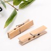 20pcs/set Bamboo Clothespins Natural Wooden Clothespins Durable Hanging Clips for