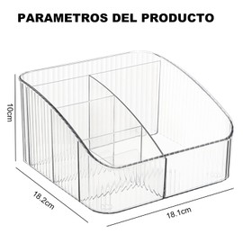 Organizador de Maquillaje,Organizadores para Cosméticas Acrilicos Transparente de Gran Capacidad, Soportes para Maquillaje Caja de Almacenamiento de Joyería Para Cuidado de Piel, Estuche para Baño