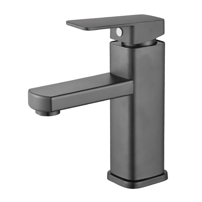 Kitchen Sink Faucet Cold Hot Water Plastic Quadrate Black for