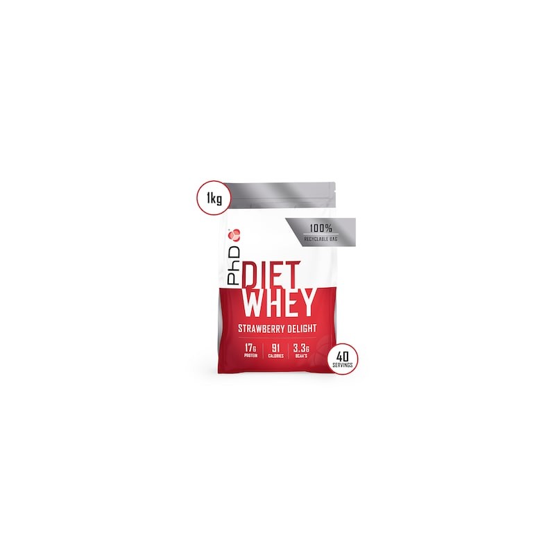 PhD Diet Whey Powder Strawberry Delight 1000g