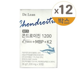 Dr.Lin Chondroitin 1200 Conrity MBP K2 1200mg x 30 tablets 12 / 닥터린 콘드로이친 1200 콘레이티 MBP K2 1200mg x 30정 12개