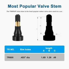 Riseuvo 5pcs TR600HP High Pressure Tire Valve Stem High-Pressure Tubeless Snap-in Valves Good for Larger or Heavy-Duty Vehicle