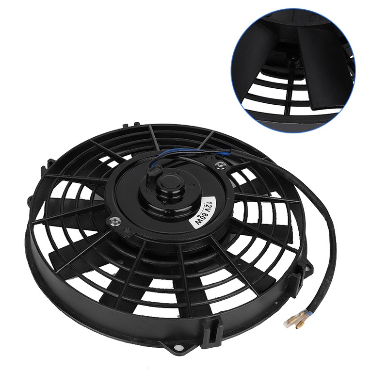 12V 80W 9inch Universal Car Curved Blade Air Conditioner Condenser