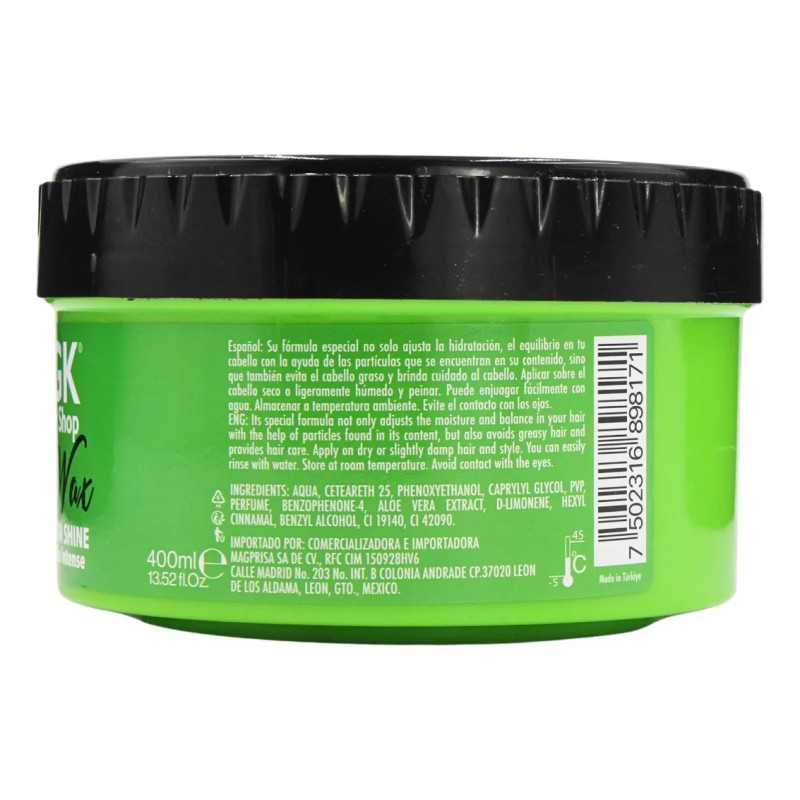 Cera Para Cabello Baregk 5d 400ml. Fijación Barberia Barber Verde