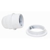 Kopp 212413045 Insulating Socket E27 with Umbrella Support Ring, White,