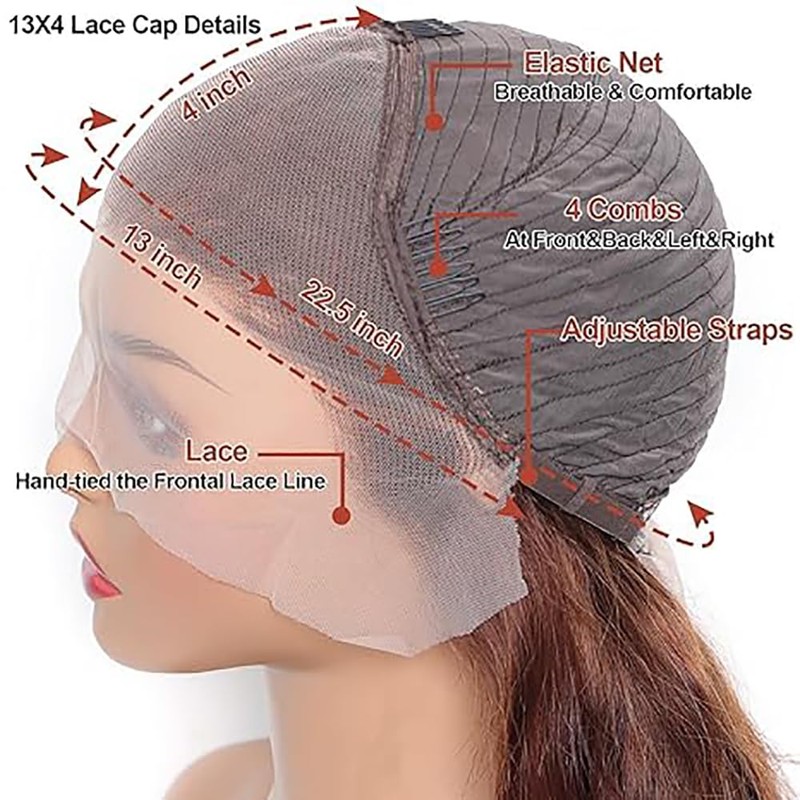 KS 13X4#4 ST Human Hair Wig 16 Inches