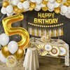 Happy Brithday Gold Confetti and Balloons