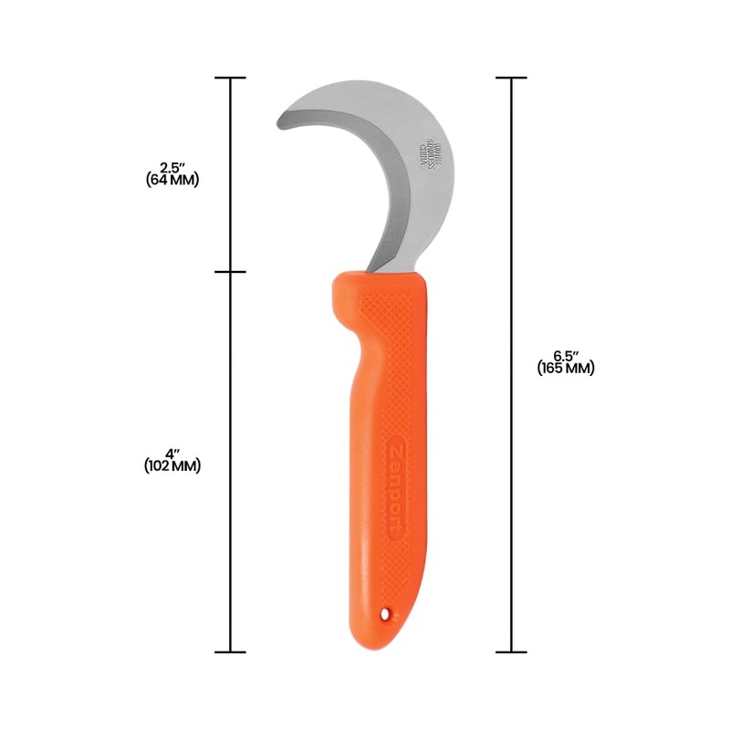 Zenport K101NS Mini Harvest Knife, Orange, 2.5 Inch Stainless Steel
