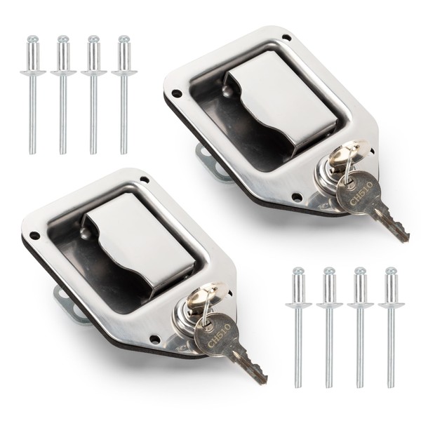 Lonffery Truck Tool Box Latch Stainless Steel Toolbox Paddle Lock