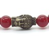Zen ethnic men's bracelet in red carnelian beads and bronze