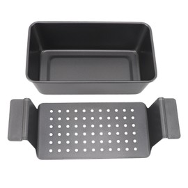 Meat Loaf Pans with Drain Tray Carbon Steel Excellent Heat Conductivity Nonstick Baking Loaf Pan for Oven Baking Bread