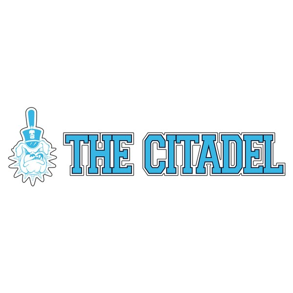Craftique Citadel Bulldogs Decal (Bulldog The Citadel Decal (19"), 19 in)