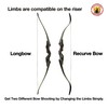 Deerseeker Archery Takedown Recurve Bow Limbs Replacements Longbow Limbs for