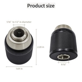 42-66-2706 42-66-1006 Replacement Drill Chuck for 42-66-2707 2704-20 2704-22 2804-20 2804-22 2905-20 2906-20 Keyless Chuck Assembly Bit Set