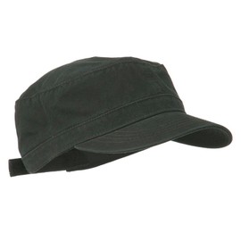 Otto Adjustable Work Cap, SUPERIOR GARMENT WASHED COTTON MILITARY OTTO FREE, Black
