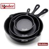 Sartén de Hierro Fundido con Mango, Cast-Iron Skillet, 4" (10