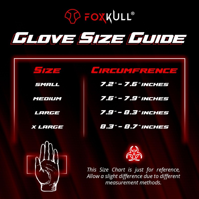 FOXKULL Motorcycle Full Finger Gloves with Knuckle Protector for Men