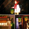 4Pack Solar Pineapple Lights Outdoor,60LED , Waterproof Hanging Pineapple Lanterns,