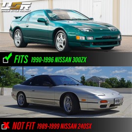USR DEPO 90-96 300ZX Side Marker Lights - COMBO Crystal Style Smoke Lens Bumper Turn Signal + Rear Side Markers (Left+Right) Compatible with 1990-1996 Nissan 300ZX Z32 (Smoked 4 Pieces with 4 Bulbs)