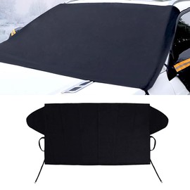 Car Windshield Cover for Ice and Snow, 600D Oxford Cloth Heavy Duty Windshield Cover with Side Mirror Covers, All Weather Winter Frost Guard Windshield Cover, Protection Standard for Cars Trucks SUVs