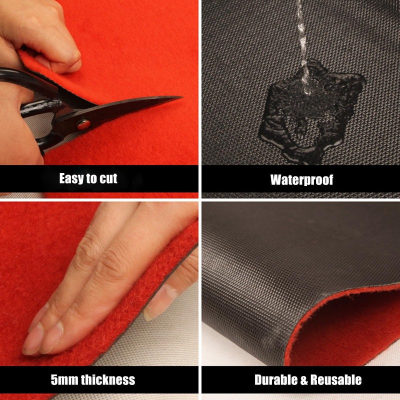 Red Carpet Runner for Party, 3 x 30 Ft, Roll-Packed