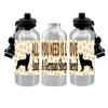 German Shepherd Water Bottle - All You Need Is Love