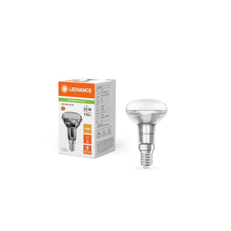 LEDVANCE LED R50 25 36° P 1.5W 827 E14