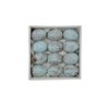 Creative Co-Op Boxed Set of 12 Blue Speckled Ceramic Robin