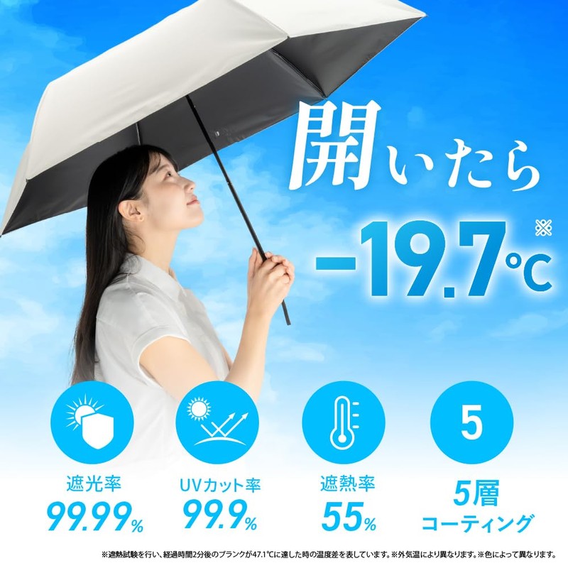 -7.8°F (19.7°C), Protect You, Folding, Parasol, Full Shade, 99.9% UV