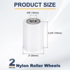 sourcing map 2Pcs Nylon Roller Wheel with Bearings, 5/8" Bore