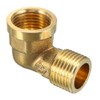 sourcing map Brass Elbow Pipe Fitting 90 Degree 1/2 BSP