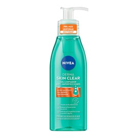 NIVEA Derma Skin Clear Gel Limpiador Anti-imperfecciones (150 ml), con Ácido Salicílico, Sal Marina y Niacinamida. Elimina los puntos negros y blancos para una Piel visiblemente mejorada en 7 días