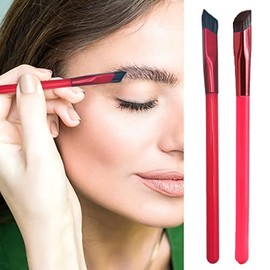 Cepillo para cejas salvaje, cepillo para cejas multifunción, cepillo para contorno de corrector de cejas, cepillo para cejas cuadrado con mango ergonómico para contornear y rellenar con precisión
