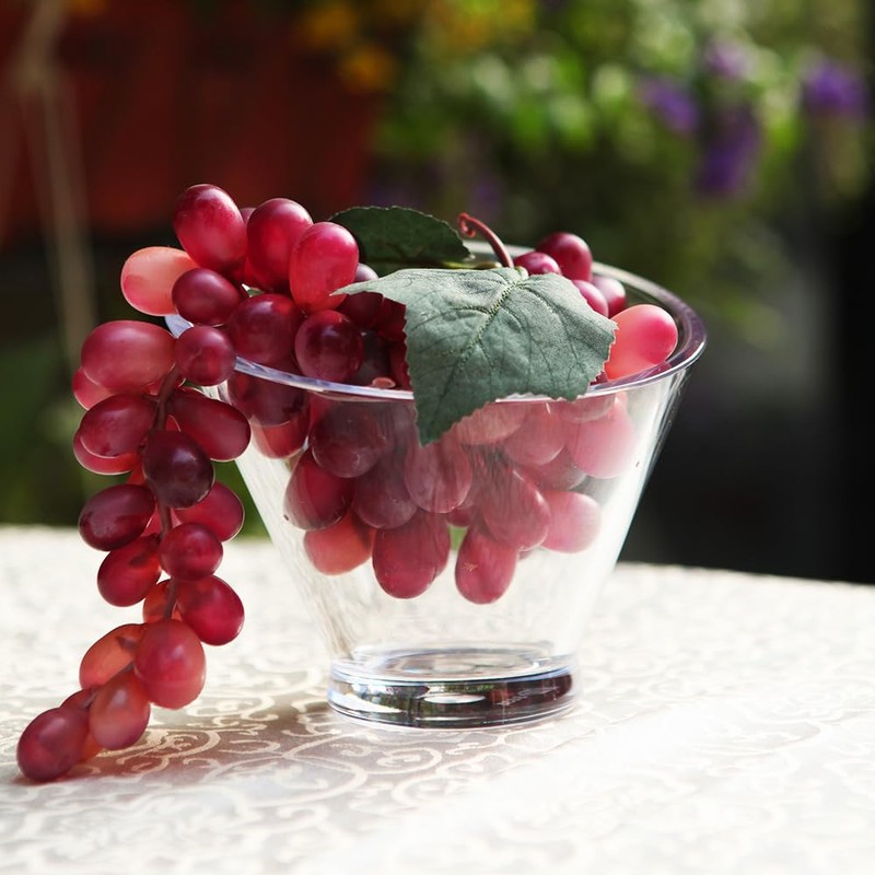 6 Pcs Clear Plastic Angled Serving Bowls and Scoops, 3