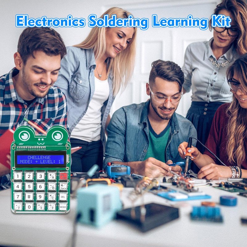 Calculator Soldering Kit, 6-Digit Math Practice Game with Addition, Subtraction,