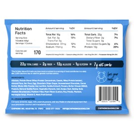 ChipMonk Baking, Chocolate Chip Pecan High Protein Cookies - Low Carb Diet Friendly Gym Snacks, Meal Replacement Cookie, Gluten-Free, Healthy Low Sugar Sweet Snack - Balanced Nutrition Baked Desserts