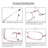 REAVEE 3 Pack Folding Reading Glasses with Keychain Compact Bags