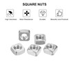 sourcing map M6-1x5 Square Nuts, 304 Stainless Steel Coarse Thread