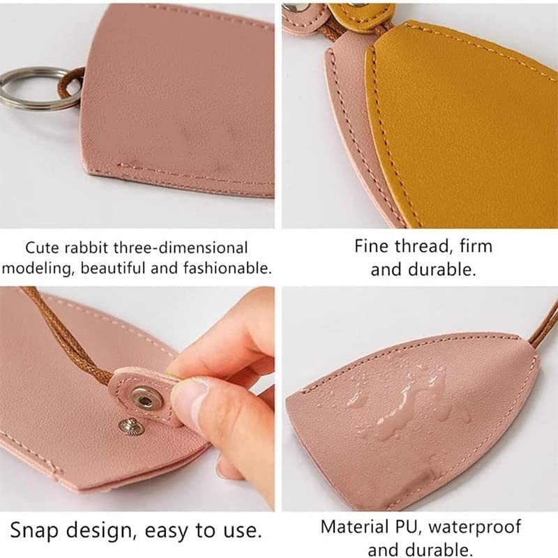 Elegant PU Leather Key Organizer Pouch - Pull Strap Key
