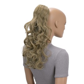 CAISHA 18" Hairpiece Ponytail Extensions Voluminous Wavy Natural Blonde PH15