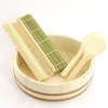 BambooMN 10.6" Hangiri Oke Sushi Rice Cooling Bowl/Tub with 5
