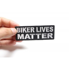 Patch, Embroidered Patch (Iron-On or Sew-On), Biker Lives Matter Motorcycles Riders, 4" x 1.5"