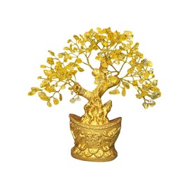 CRYSTALMIRACLE Citrine Tree of Life Home Decor Crystal Gift Sculture Figurine Healing Reiki Feng Shui Vaastu