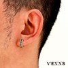 VEXXS Hoop Earrings for Men Women,14K Gold Plated Iced Out