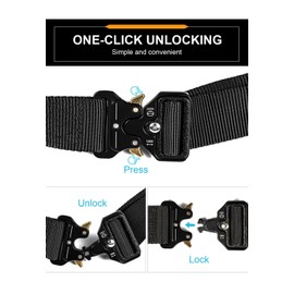 Kira Sutsu Cinturón táctico de trabajo para hombre de 1.5 pulgadas de nailon con hebilla deslizante automática, Verde