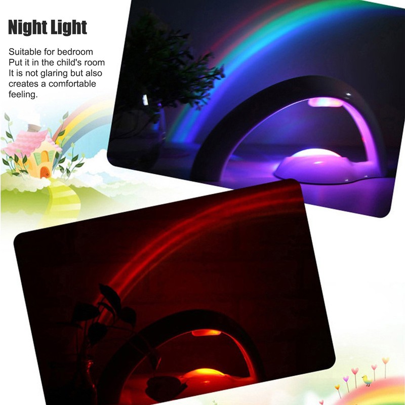Rainbow Projection Lamp Colorful ColorChanging USB Power Supply Projector Light