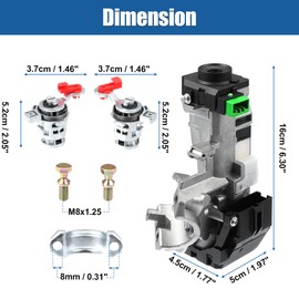 35100-SDA-A71 Ignition Switch Lock Cylinder Assembly with 2 Keys for Honda Accord 2003-2005 for Honda CR-V 2005-2006 Left and Right Door Lock Cylinder Ignition Starter Switch