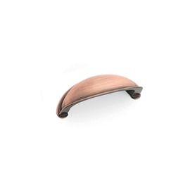 Richelieu Hardware BP239164194 Monceau Collection 2 1/2-inch (64 mm) Center-to-Center Antique Copper Traditional Cup Shaped Cabinet and Drawer Pull Handle for Kitchen, Bathroom, and Furniture
