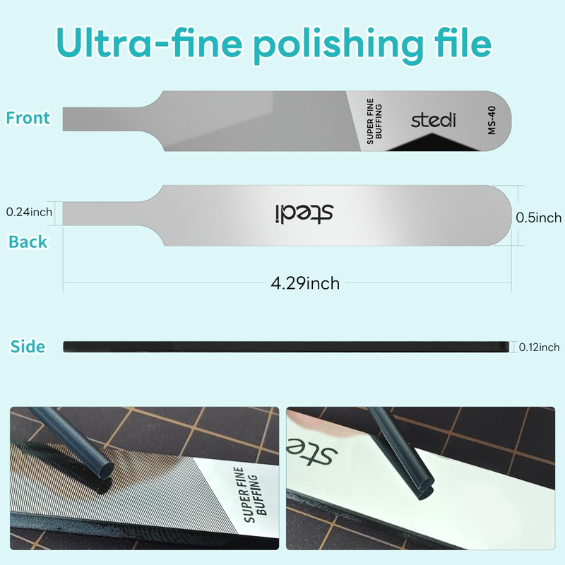 Stedi Glass File for Plastic Model, Dedicated for Gate Processing,